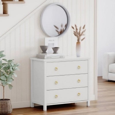 Modern Wide Drawer Dresser with Drawers, Wooden Dressers of Drawers Freestanding for Bedroom, Nursery, Living Room, White