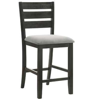 NicBex Set of 2 Bar Stools for Kitchen Island,Modern Counter Bar Stools with Wood Legs,Bar Chairs for Dining Rooms,Kitchens Islands,Charcoal/Brown