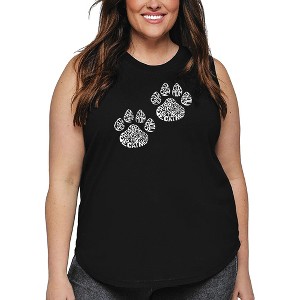 LA Pop Art Women's Word Art Tank Top - Cat Mom - 1 of 4