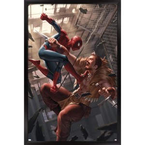 Trends International Marvel Comics - Spider-Man - Battle with Kraven Framed Wall Poster Prints - 1 of 4