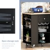KWPZQEB Kitchen Island, Rolling Kitchen Island Table on Wheels with Drop Leaf, Power Outlet, Storage Cabinet and Wine Rack, Kitchen Cart for Home - 4 of 4