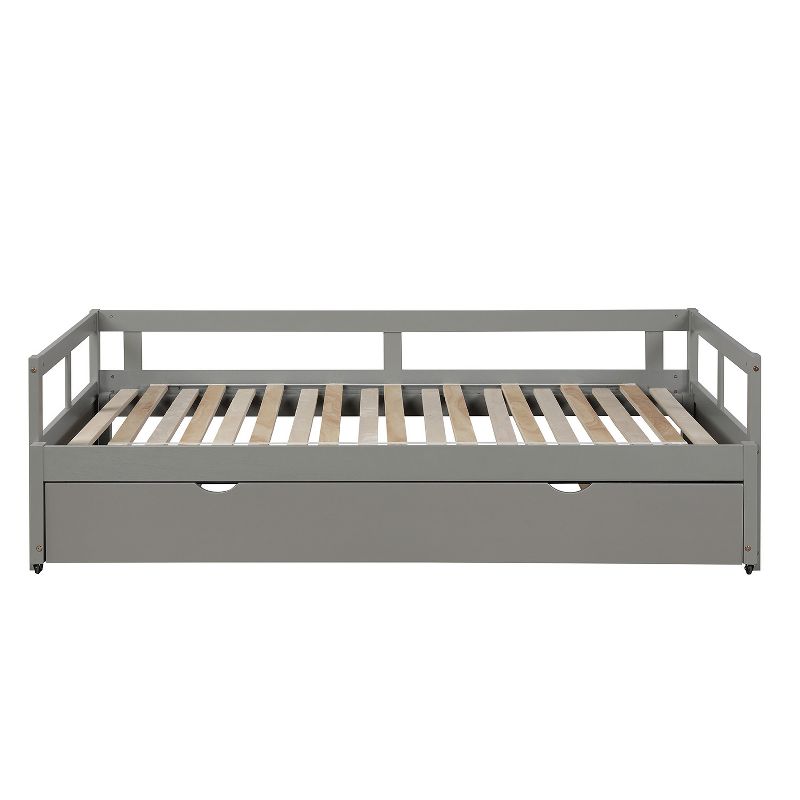 Twin to King Extending Wooden Daybed with Trundle-ModernLuxe, 5 of 10