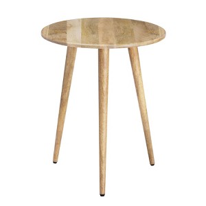 MH London Konak 22" Solid Wood End Table Round Top - 1 of 4
