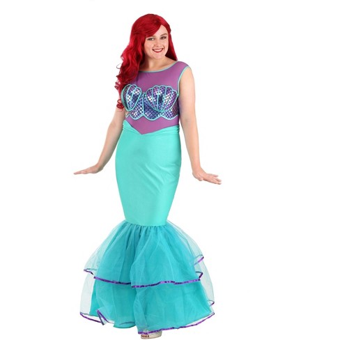 Halloweencostumes.com 2x Women Women's Plus Size Shell-a-brate Mermaid  Costume, Purple/blue : Target