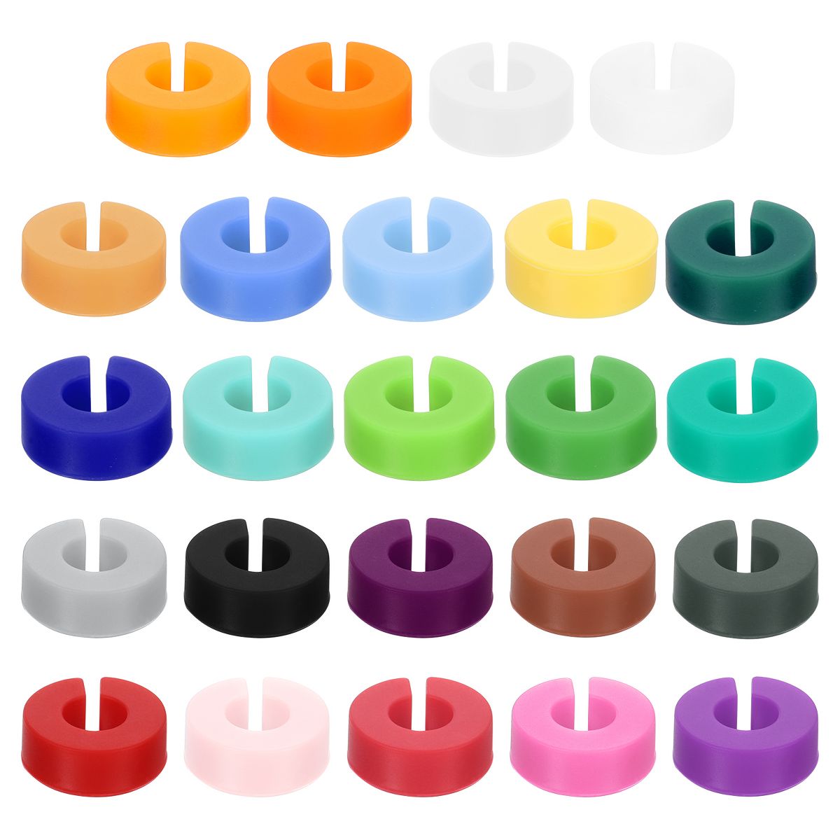 Unique Bargains Silicone Comfortable Bright Colors Lightweight Wine Glass Charm 12 Pcs