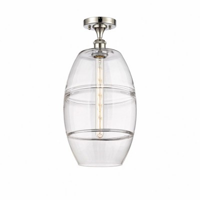 Vaz - 1 Light Semi-Flush Mount In Industrial Style-19.75 Inches Tall and 10 Inches Wide