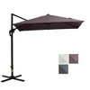 TiramisuBest 7x7ft Outdoor Patio Market Table Umbrella with Tilt, Vent, Fringed Ruffles & Flounce - Blue Strip - 2 of 4