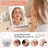 FUNTOUCH Large Rechargeable Travel Makeup Mirror with 10X Magnification, 3 Lighting Modes, Tabletop Folding with PU Leather Cover - 3 of 4