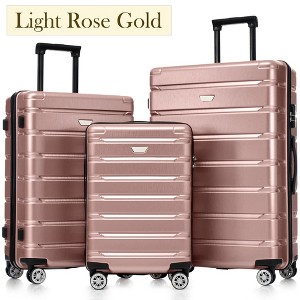 Hrinhom 3-Piece Luggage Set With Spinner Wheels,Lightweight Travel Bags (20"/24"/28") - 1 of 4