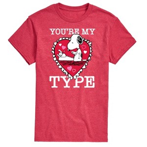Men's - Peanuts - You're My Type Short Sleeve Graphic T-Shirt - 1 of 4