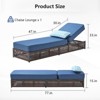 Buenhomino Outdoor Chaise Lounge Chairs with 5-inch Cushions, 5 Level Adjustable Backrest Recliner for Poolside Lounging or Patio Retreat - 3 of 4