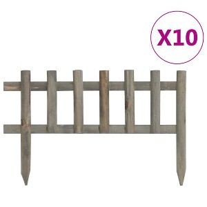 vidaXL Lawn Edgings 10 pcs Firwood 14.4' - 1 of 4