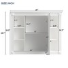 NicBex 36" Bathroom Vanity Combo with Top Ceramic Sink&Medicine Cabinet,Single Sink Bathroom Storage Cabinet Set,White - 4 of 4