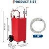 Acekool Gallon Wheeled Fuel Tank with Hand Pump - 10ft Hose for Gas, Diesel - Safe Refueling for Cars, Mowers, Boats - 3 of 4