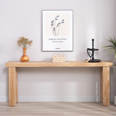 77" Modern Farmhouse Console Table,Rustic Narrow Entryway or Sofa Table with Slim Long Design for Living Room and Hallway-Baofuwish
