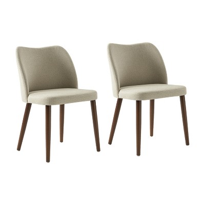 Elisa Mid-century Modern Upholstered Dining Chair Set of 2 | ARTFUL LIVING DESIGN