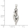 Black Bow Jewelry Sterling Silver 2D Antiqued Tulip Pendant - 4 of 4