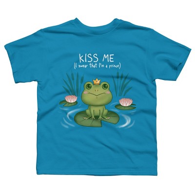 Boy's Design By Humans Kiss Me By missraboseta T-Shirt