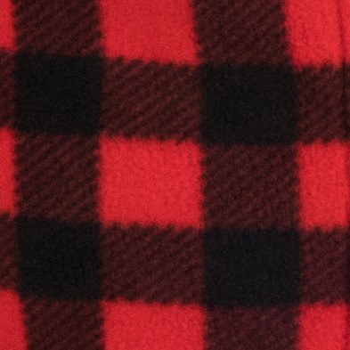 plaid black & red