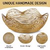 Mela Artisans Gurez Valley Large Metal Bowl in Gold - 2 of 4