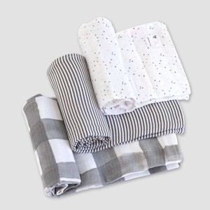 Burt's Bees Baby® Woven Organic Cotton Muslin Blankets - 3pk Starry Eye - 1 of 2
