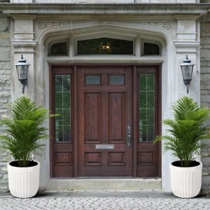 Self Watering Pots, Outdoor Marble Finish Tall Planters with Water Level Monitor, Large Plant Pots for Indoor Plants, Home, Office, Patio - 1 of 4