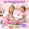 Skirfy Baby Doll Play Set with 12.5" Baby Doll, Crib, High Chair, 41 PCS Baby Doll Accessories and 2 Sets Doll Clothes, Pretend Play Toys - 3 of 4