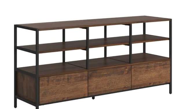 Felicia Rustic Industrial Metal/Wood TV Stand Console Table - Inspire Q, 2 of 9, play video