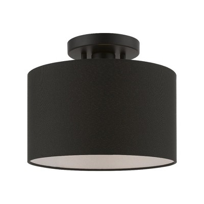 Livex Lighting Bainbridge 1 - Light Semi-Flush Mount in  Black