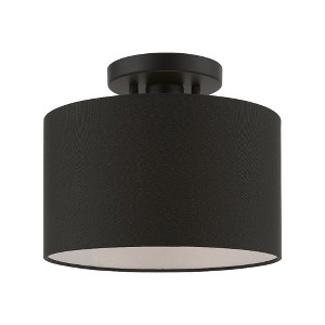 Livex Lighting Bainbridge 1 - Light Semi-Flush Mount in  Black - 1 of 1