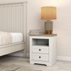 HDZNVF Farmhouse Nightstand with 2 Drawers Storage Cabinet - 2 of 4