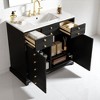 Mshliw 36'' Bathroom Vanity with Ceramic Sink, Solid Wood Frame Freestanding Cabinet with 2 Drawers and Soft Close Doors, Storage Shelves - 2 of 4