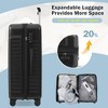 Kumasinova Hard-Shell Luggage,Set of 3,2 Expandable Suitcases with TSA Lock & Travel Bag,Front Opening Luggage with USB Ports,20"&24" - 3 of 4