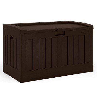 Suncast 50-Gallon Outdoor Resin Patio Deck Storage Box with Seat