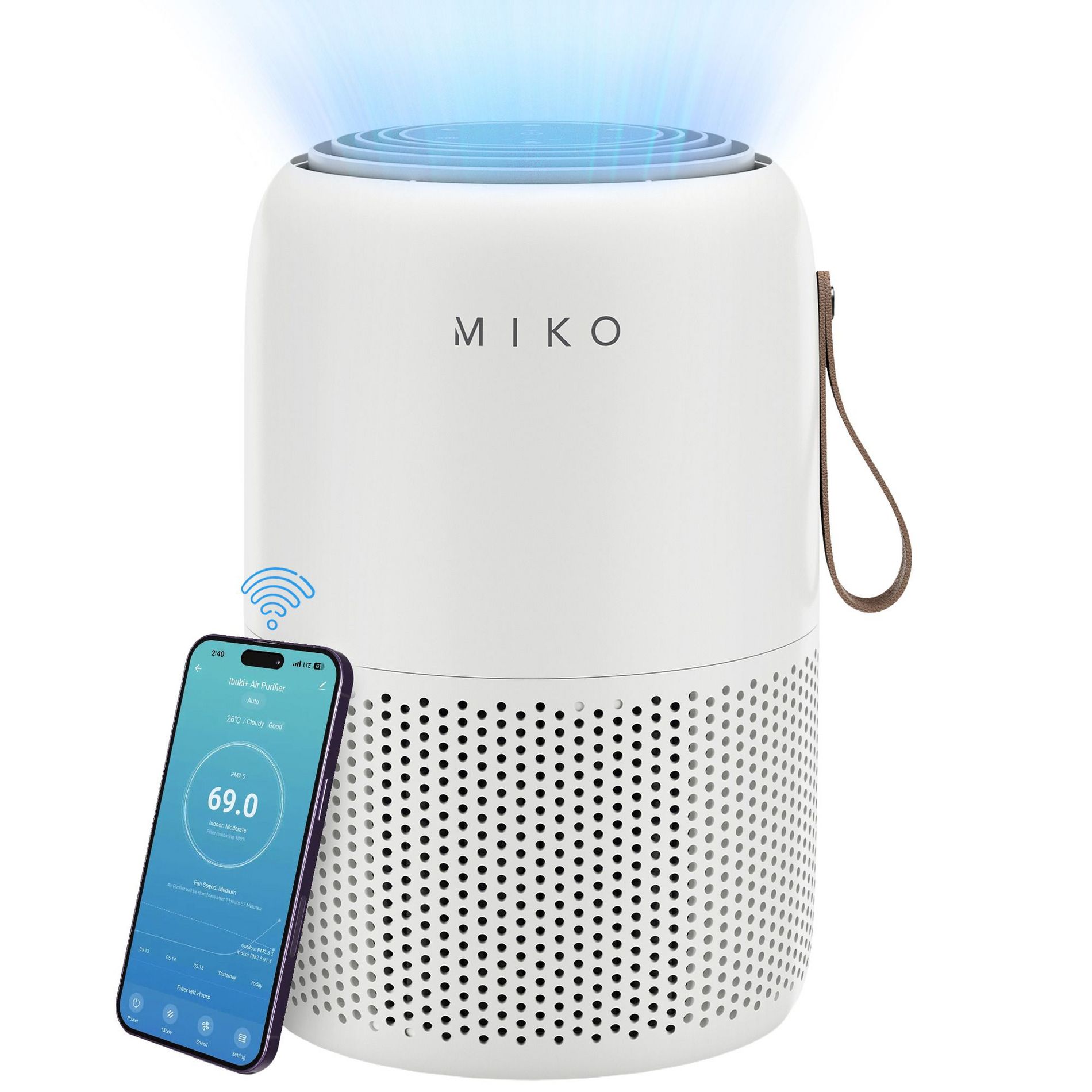 Miko Hepa Smart Air Purifier Up To 770 Sqft - App Controlled