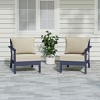 WestinTrends Avalon Outdoor Patio HDPE Sectional Sofa with Patio Cushions - 2 of 4
