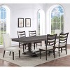 7pc Hutchins Dining Set with Two Upholstered Chairs Washed Espresso - Steve Silver Co. - 2 of 4