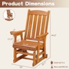 Karl Home | 32 in. Solid Wood Patio Glider Chair with Cup Holder - 2 of 4