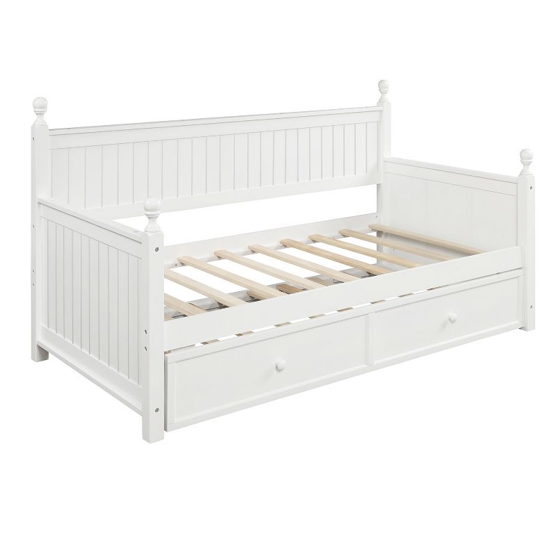 Twin Size Wood Daybed with Trundle Bed-ModernLuxe, 5 of 17