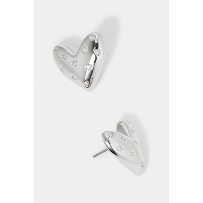ROSALIA JUMBO CZ HEART STUD EARRINGS