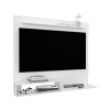 Vynxaria Modern Floating Entertainment Center, White, TV Space for TVs up to 55", Model with Superior Shelf - 2 of 4