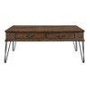 NicBex Rectangle/Square Coffee Table Cocktail Table with 2 Drawers and Metal Legs for Living Room,Bedroom,Brown - 4 of 4