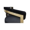 Meridian Furniture,Marcello Black Velvet Counter Stool, Set of 2 - 4 of 4