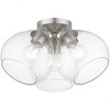 Livex Lighting Catania 3 - Light Semi-Flush Mount in  Brushed Nickel - 3 of 4