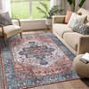 Washable Vintage Rug Non Slip Low Pile Rug Soft Throw Floor Cover Foldable Indoor Carpet for Living Room Bedroom Playroom Nursery - 3 of 4