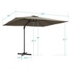 Sonkuki 10X8FT Outdoor Patio Cantilever Umbrella With Canopy, 360°Rotation Offset Umbrella - 3 of 4
