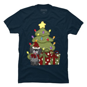 Men's Design By Humans Christmas Doggie By realdealclipart T-Shirt - 1 of 4