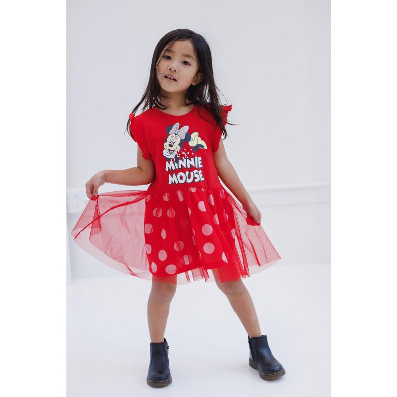 Disney Minnie Mouse Mickey Mouse Rainbow Tulle Dress Toddler to Big Kid, 2 of 7