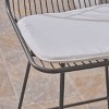 CAVINAS Outdoor Counter Stools with Cushions,Woven Wire Metal Bar Stools,Modern Accent Chairs with Footrest,Water Resistant Cushion - 2 of 4