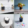 Elanze Designs Welcome to the Kitchen Ceramic Cork Bottom Black Large Capacity Utensil Holder Crock for Countertop Storage, Stylish & Durable for - 4 of 4